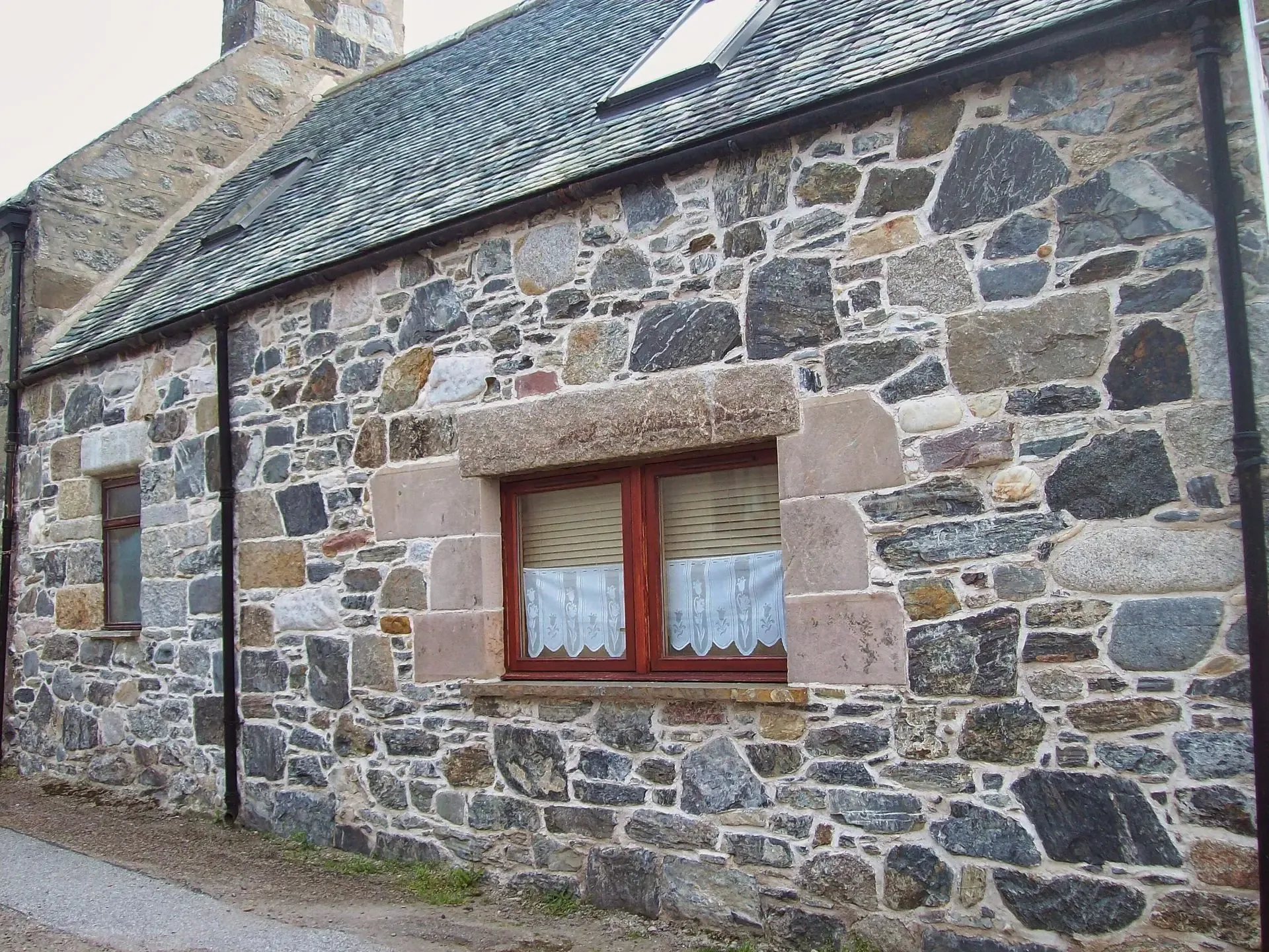 Traditional Scottish stone cottage facade